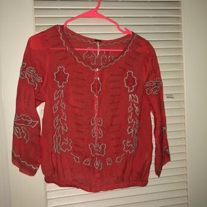 FREE PEOPLE SALMON COLORED TOP